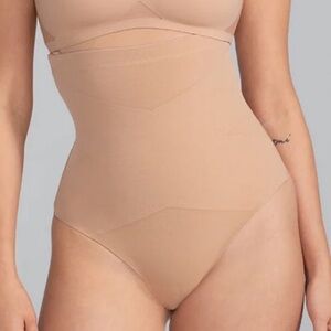 Honeylove Superpower Thong Tan Beige Shapewear Large